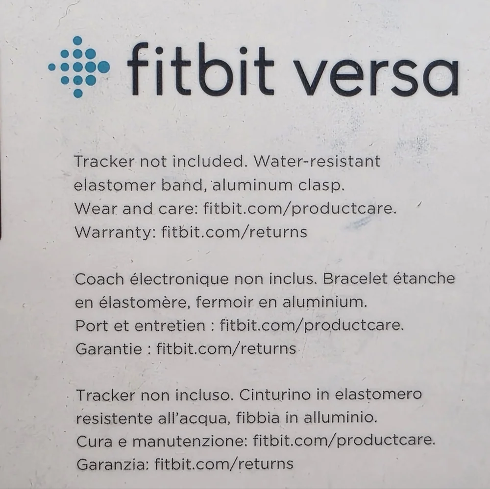 Fitbit Versa White Silicone Replacement Watch Band Size Large Tech Accessories